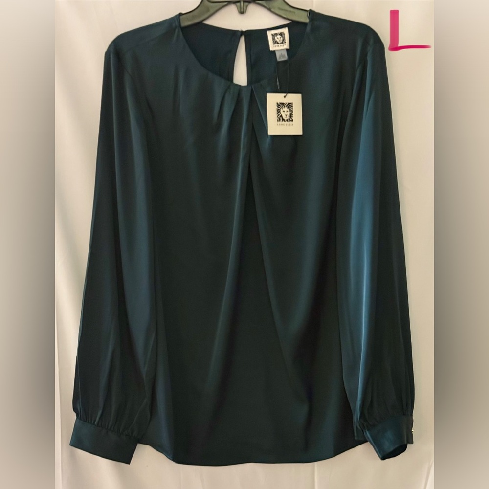 Anne Klein Dark Green Blouse